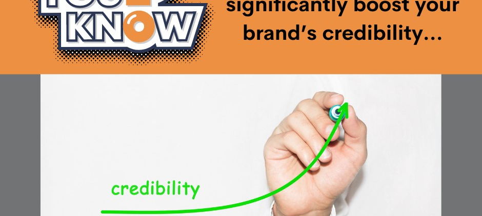Real Internet post on your brands credibility.